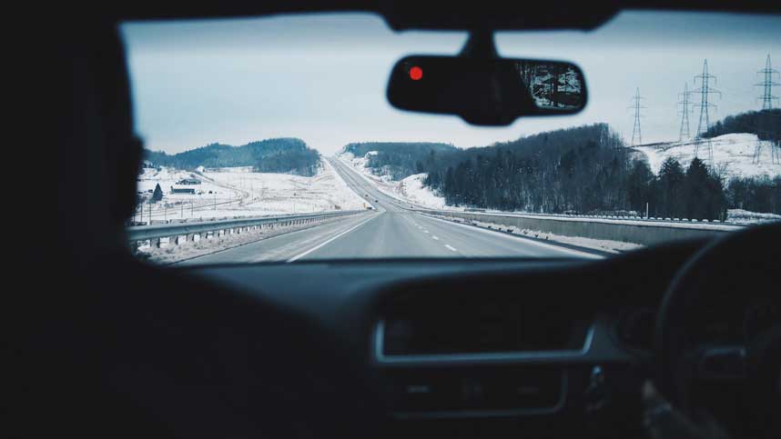 Motorway Driving Cold Weather