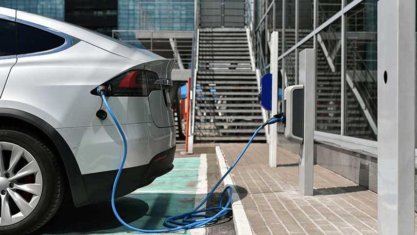 Tesla Charging at Work