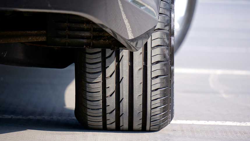Rear Car Tyre Close Up