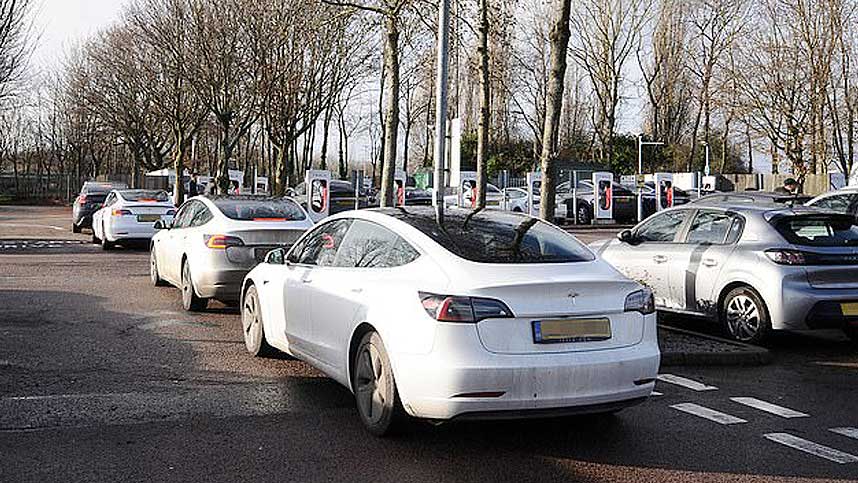 Queuing Teslas